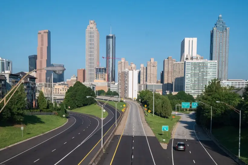Georgia skyline — shop local on iSocialize