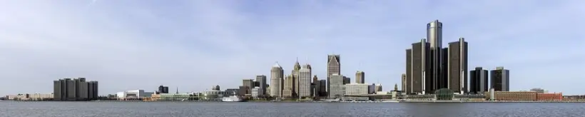 Michigan skyline — shop local on iSocialize