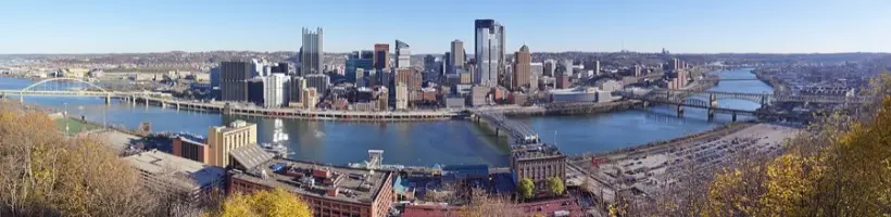 Pittsburgh skyline — shop local on iSocialize